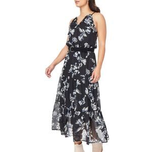 NWT ~ WALLFLOWER April Chiffon Beach Halter Maxi Dress ~ Women's Size LARGE